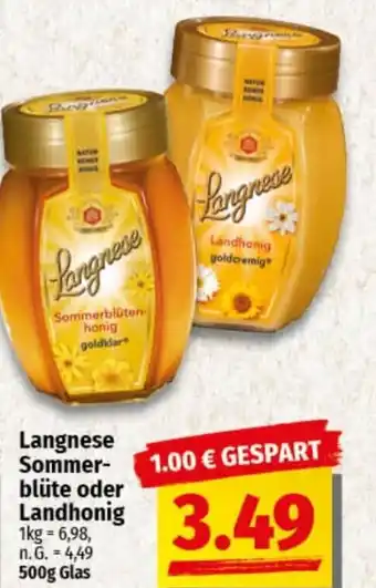 nah & gut Langnese Sommerblüte oder Landhonig Angebot