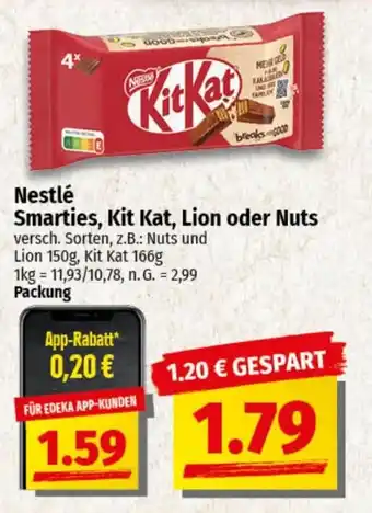 nah & gut Nestlé Smarties, Kit Kat, Lion oder Nuts Angebot