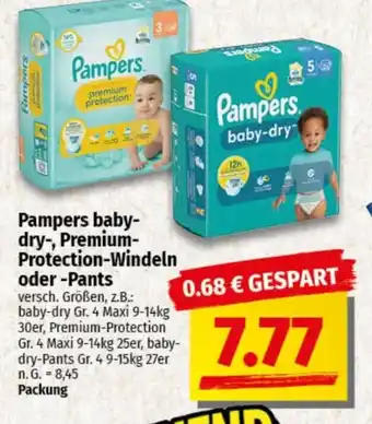 nah & gut Pampers baby- dry-, Premium- Protection-Windeln oder -Pants Angebot