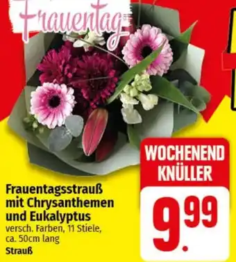 nah & gut Frauentagsstrauß mit Chrysanthemen und Eukalyptus Angebot