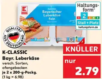 Kaufland K-CLASSIC Bayr. Leberkäse Angebot