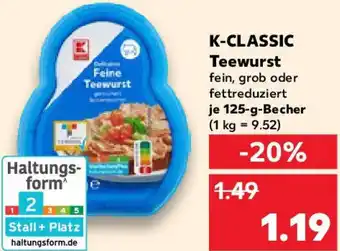 Kaufland K-CLASSIC Teewurst Angebot