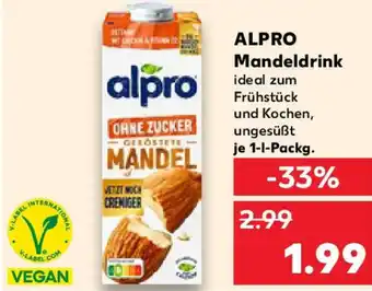 Kaufland ALPRO Mandeldrink Angebot