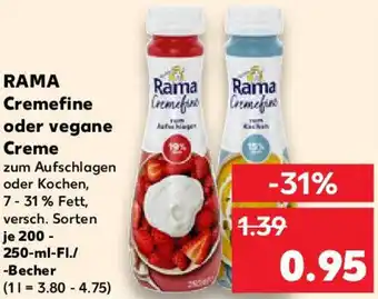 Kaufland RAMA Cremefine oder vegane Creme Angebot