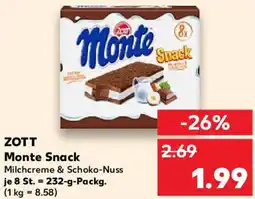 Kaufland ZOTT Monte Snack Angebot