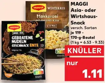 Kaufland MAGGI Asia- oder Wirtshaus Snack Angebot