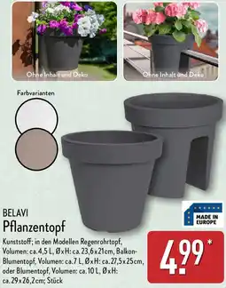 Aldi Nord BELAVI Pflanzentopf Angebot