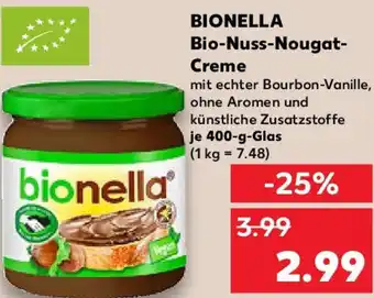 Kaufland BIONELLA Bio-Nuss-Nougat Creme Angebot