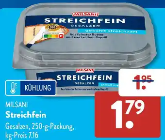 Aldi Süd MILSANI Streichfein Angebot