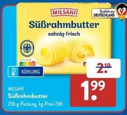 Aldi Süd MILSANI Süßrahmbutter Angebot