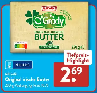 Aldi Süd MILSANI Original irische Butter Angebot