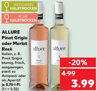 Kaufland ALLURE Pinot Grigio oder Merlot Rosé Angebot