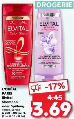 Kaufland L'ORÉAL PARIS Elvital Shampoo oder Spülung Angebot