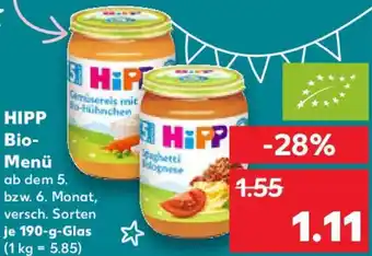 Kaufland HIPP Bio Menü Angebot