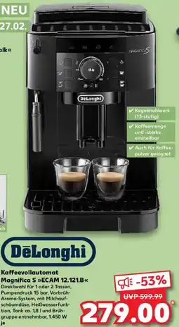 Kaufland DeLonghi Kaffeevollautomat Magnifica S ECAM 12.121.B Angebot