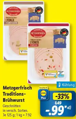 Lidl Metzgerfrisch Traditions Brühwurst Angebot