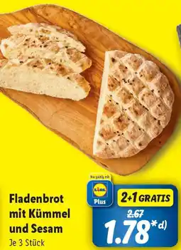 Lidl Fladenbrot mit Kümmel und Sesam Angebot