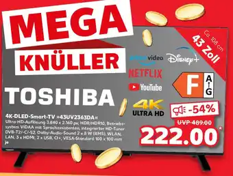 Kaufland TOSHIBA 4K-DLED-Smart-TV 43UV2363DA Angebot