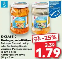 Kaufland K-CLASSIC Heringsspezialitäten Angebot