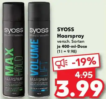 Kaufland SYOSS Haarspray Angebot