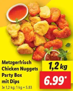 Lidl Metzgerfrisch Chicken Nuggets Party Box mit Dips Angebot