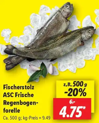 Lidl Fischerstolz ASC Frische Regenbogenforelle Angebot