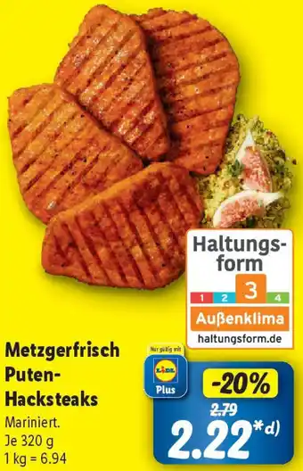 Lidl Metzgerfrisch Puten Hacksteaks Angebot