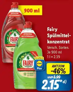 Lidl Fairy Spülmittelkonzentrat Angebot