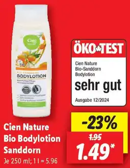 Lidl Cien Nature Bio Bodylotion Sanddorn Angebot