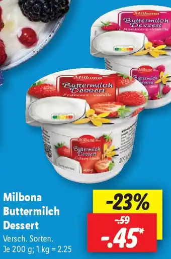 Lidl Milbona Buttermilch Dessert Angebot