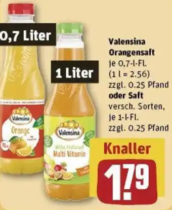 REWE Valensina Orangensaft oder Saft Angebot