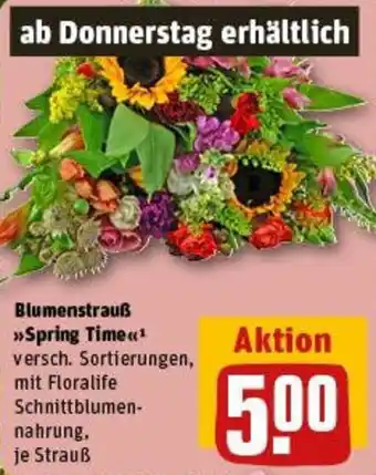 REWE Blumenstrauß Spring Time Angebot