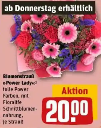 REWE Blumenstrauß Power Lady Angebot