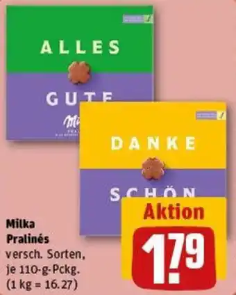 REWE Milka Pralinés Angebot