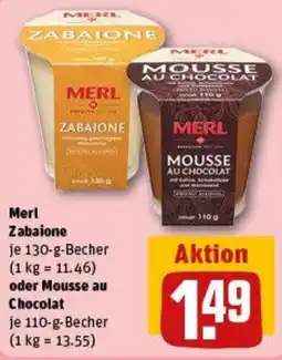 REWE Merl Zabaione oder Mousse au Chocolat Angebot