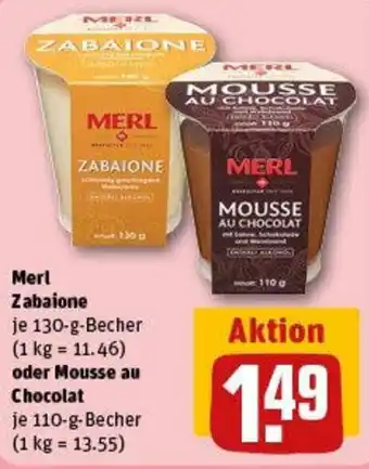 REWE Merl Zabaione oder Mousse au Chocolat Angebot