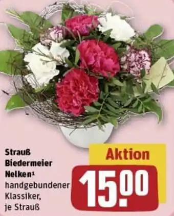 REWE Strauß Biedermeier Nelken Angebot