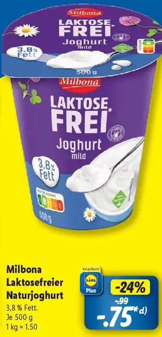 Lidl Milbona Laktosefreier Naturjoghurt Angebot