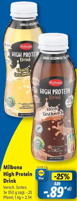 Lidl Milbona High Protein Drink Angebot