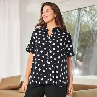 NKD Damen-Bluse mit Punkte-Druck, große Gößen Angebot