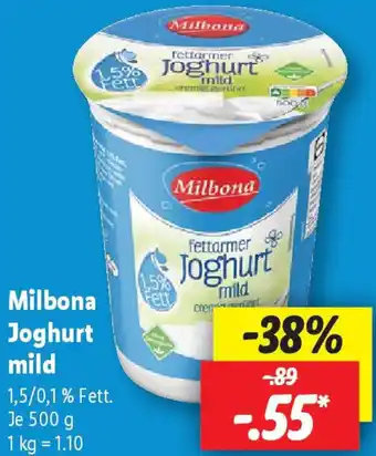 Lidl Milbona Joghurt mild Angebot