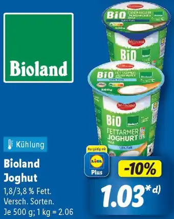 Lidl Bioland Joghut Angebot