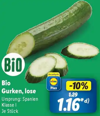 Lidl Bio Gurken, lose Angebot