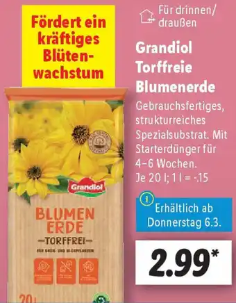 Lidl Grandiol Torffreie Blumenerde Angebot