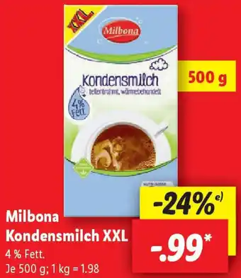 Lidl Milbona Kondensmilch XXL Angebot