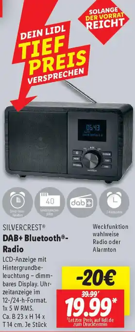 Lidl SILVERCREST DAB+ Bluetooth- Radio Angebot