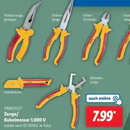 Lidl PARKSIDE Zange/ Kabelmesser 1.000 V Angebot