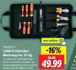 Lidl PARSKIDE 1.000-V-Elektriker Werkzeug-Set, 13-tlg. Angebot