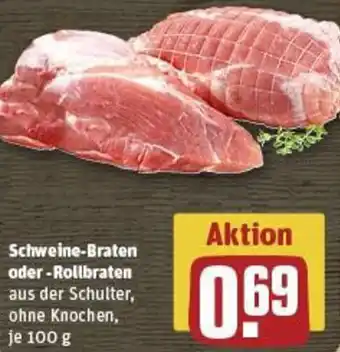 REWE Schweine-Braten oder Rollbraten Angebot