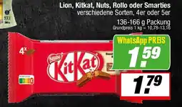 L. STROETMANN GROSSMARKT Nestle Lion, Kitkat, Nuts, Rollo oder Smarties Angebot